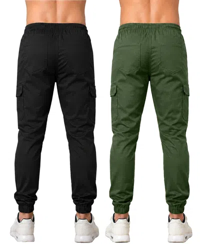 Blu Rock Men's Slim-fit Cargo Jogger Pants, 2-pack In Multi