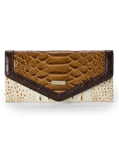 Brahmin Veronica Rambla Textured Envelope Wallet In Neutral
