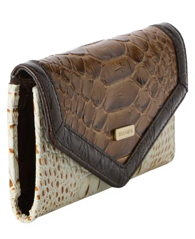 Brahmin Veronica Rambla Textured Envelope Wallet In Neutral