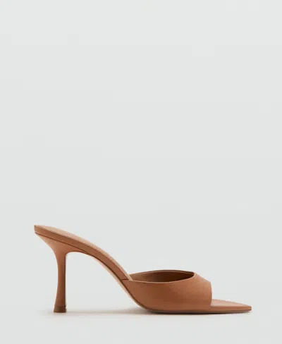 Mango Pointed-heel Sandals In Brown