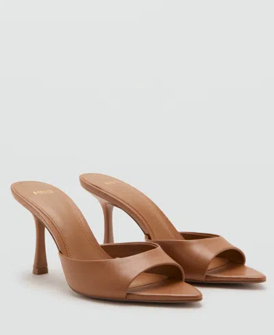 Mango Pointed-heel Sandals In Brown