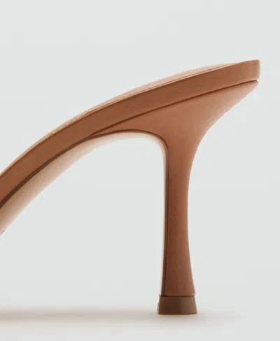 Mango Pointed-heel Sandals In Brown