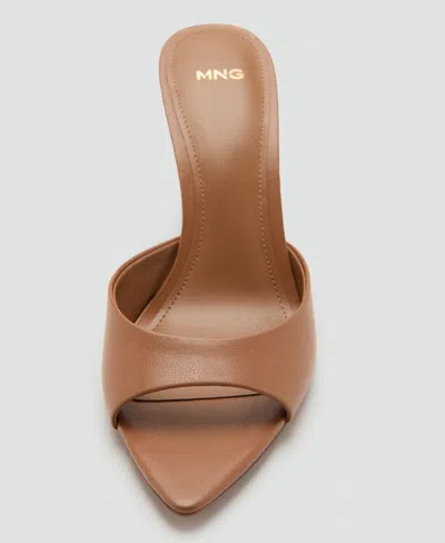 Mango Pointed-heel Sandals In Brown