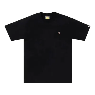 A Bathing Ape Logo T-shirt In Black