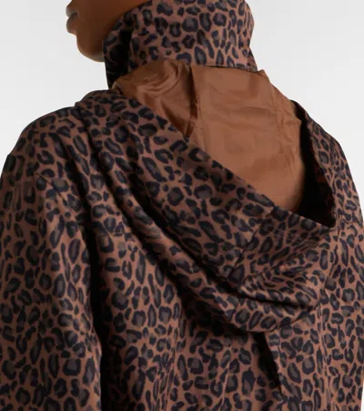 The Upside Ludlow Ace Leopard-print Track Jacket In Brown