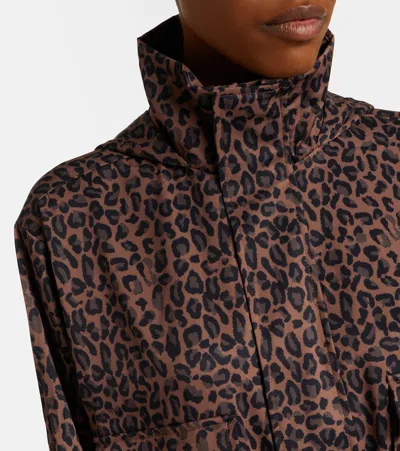 The Upside Ludlow Ace Leopard-print Track Jacket In Brown