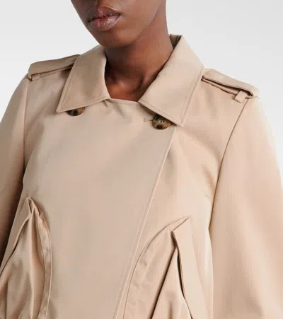 Dorothee Schumacher Luxury Layer Cropped Cotton-blend Jacket In Neutral