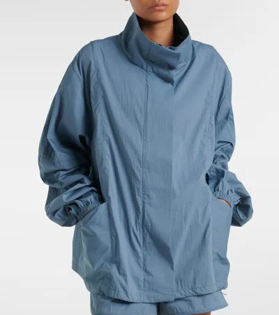 Norba Shell Cotton-blend Jacket In Blue