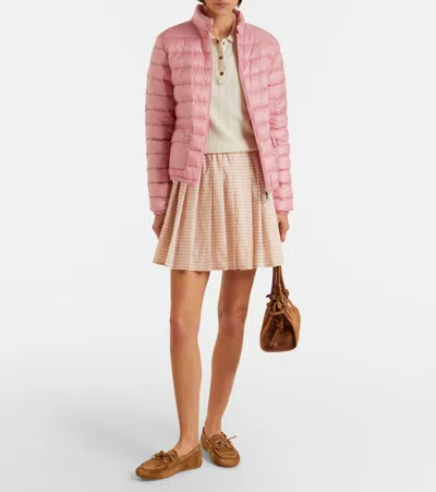 Moncler Lans Quilted Down Jacket In Pink