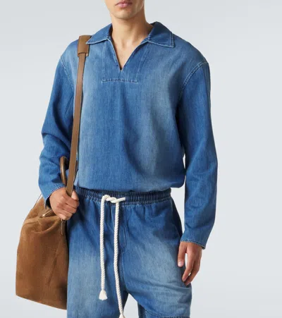 Commas Denim Overshirt In Blue