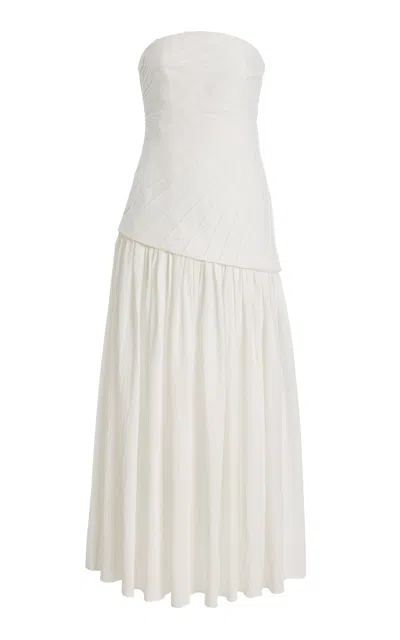 Significant Other Blyth Strapless Drop-waist Maxi Dress In White