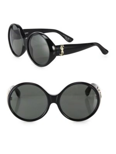 Shop Saint Laurent Sl M1 60mm Round Sunglasses In Na