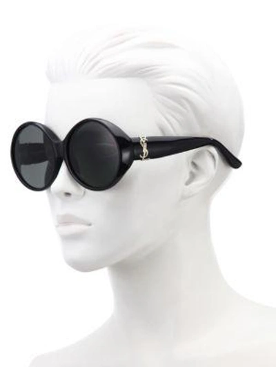 Shop Saint Laurent Sl M1 60mm Round Sunglasses In Na