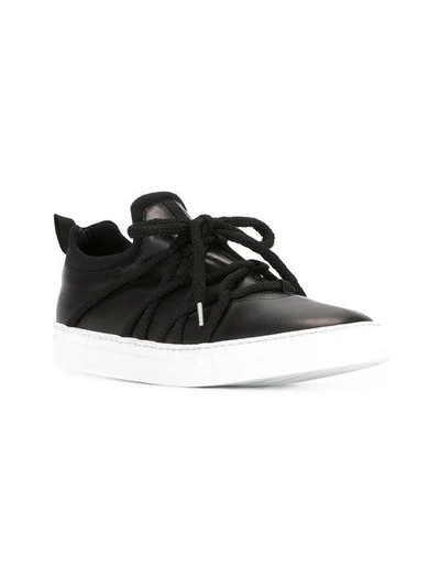 Shop Alejandro Ingelmo Laced Sneakers - Black