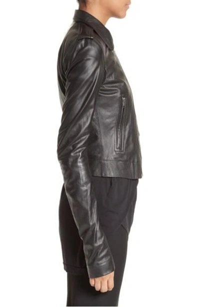 Shop Rick Owens Stooges Leather Jacket In Black
