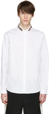 GUCCI White Floral Collar Shirt
