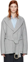 ACNE STUDIOS Grey Lilo Doublé Belted Coat