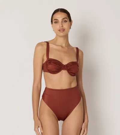 Cleobella Beckett Bikini Top In Burnt Shimmer