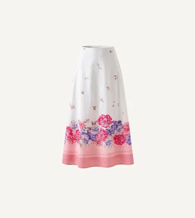 Cleobella Shea Midi Ankle Skirt In Camellia Print In Multi