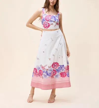 Cleobella Shea Midi Ankle Skirt In Camellia Print In Multi