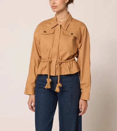 Cleobella Jasper Jacket In Biscuit In Yellow
