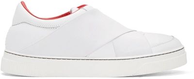 Proenza Schouler Crossover-strap Leather Low-top Trainers In White