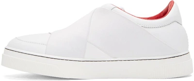 Shop Proenza Schouler White Leather Slip-on Sneakers