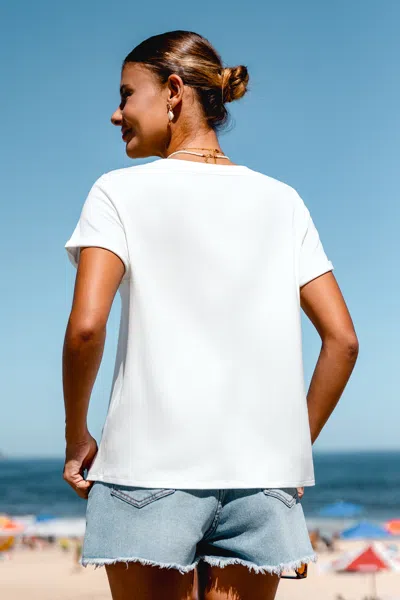 Cupshe Try Me White Tee In White