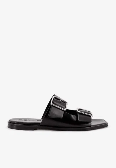 Aeyde Tonya Leather Sandals With Double Strap In Multi