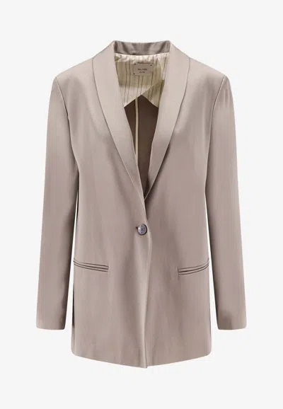 Alysi Single-breasted Shawl-lapel Blazer In Multi
