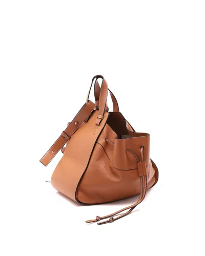 Loewe Compact Hammock Bag In Classic Leather Skin For Woman In Brown