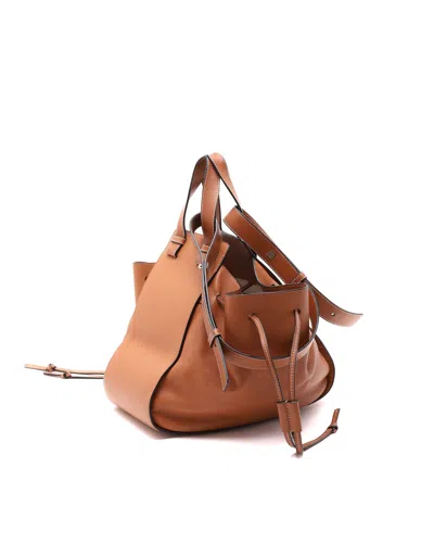 Loewe Compact Hammock Bag In Classic Leather Skin For Woman In Brown