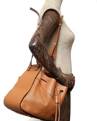 Loewe Compact Hammock Bag In Classic Leather Skin For Woman In Brown