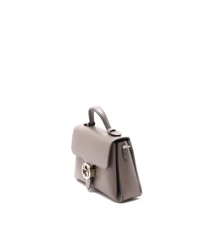 Gucci Interlocking G Top Handle Bag In White