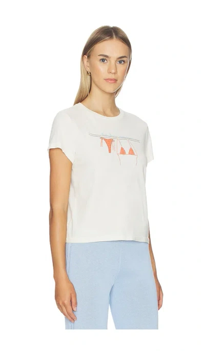 Re/done Classic Bare Minimum Graphic Tee In White