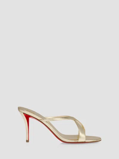 Christian Louboutin 80mm Mulazee Metallic Leather Sandals