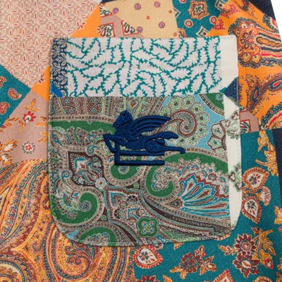 Etro Patchwork-print Shorts In Multi