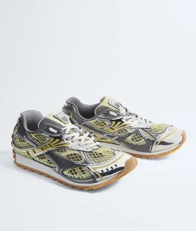 Bottega Veneta Orbit Lace-up Technical Fishnet Sneakers In Multi