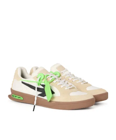 Off-white Beige End Of Play Suede Sneakers In Neutral