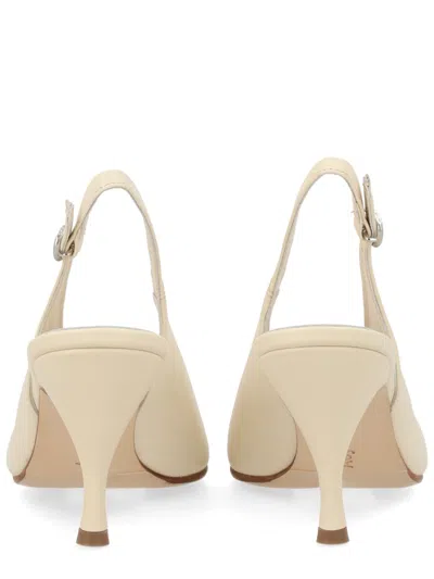 Aeyde Neutrals Pointed Toe Slingback Pumps In Neutral