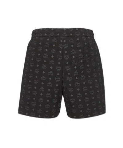 Mcm Monogram Print Shorts In Black