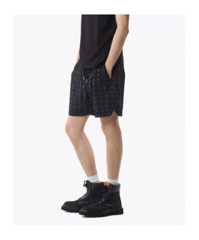 Mcm Monogram Print Shorts In Black