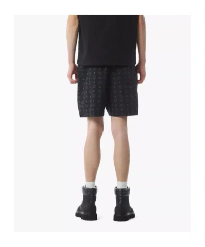 Mcm Monogram Print Shorts In Black