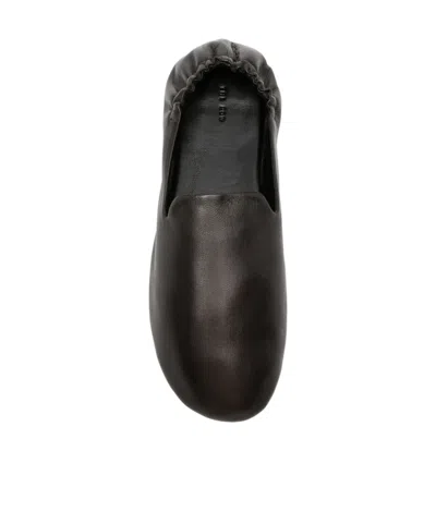 The Row Nappa Leather Casa Ballerinas Elasticated Back In Black