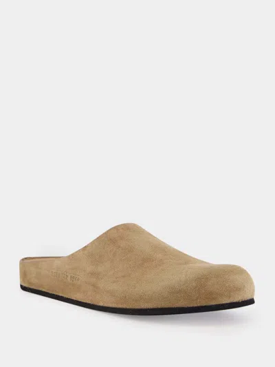 Common Projects Logo Flat Mules In Multi