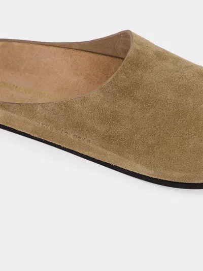 Common Projects Logo Flat Mules In Multi