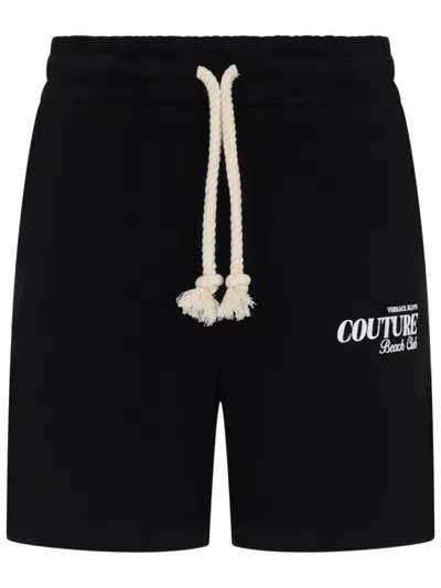 Versace Jeans Couture Drawstring Shorts In Black