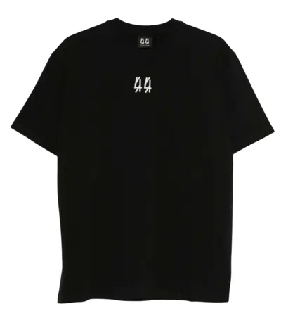 44 Label Group Centipede Graphic Black T-shirt With Iconic Logo In Black