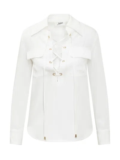 Seafarer Lace-detail Shirt In White