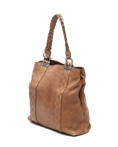 Gucci Ssima Bamboo Tote Bag In Pattern